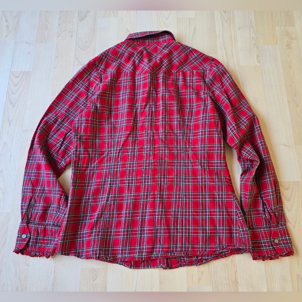 Pendleton Tartan Plaid Ruffled Button Up Size Small - Picture 7 of 11